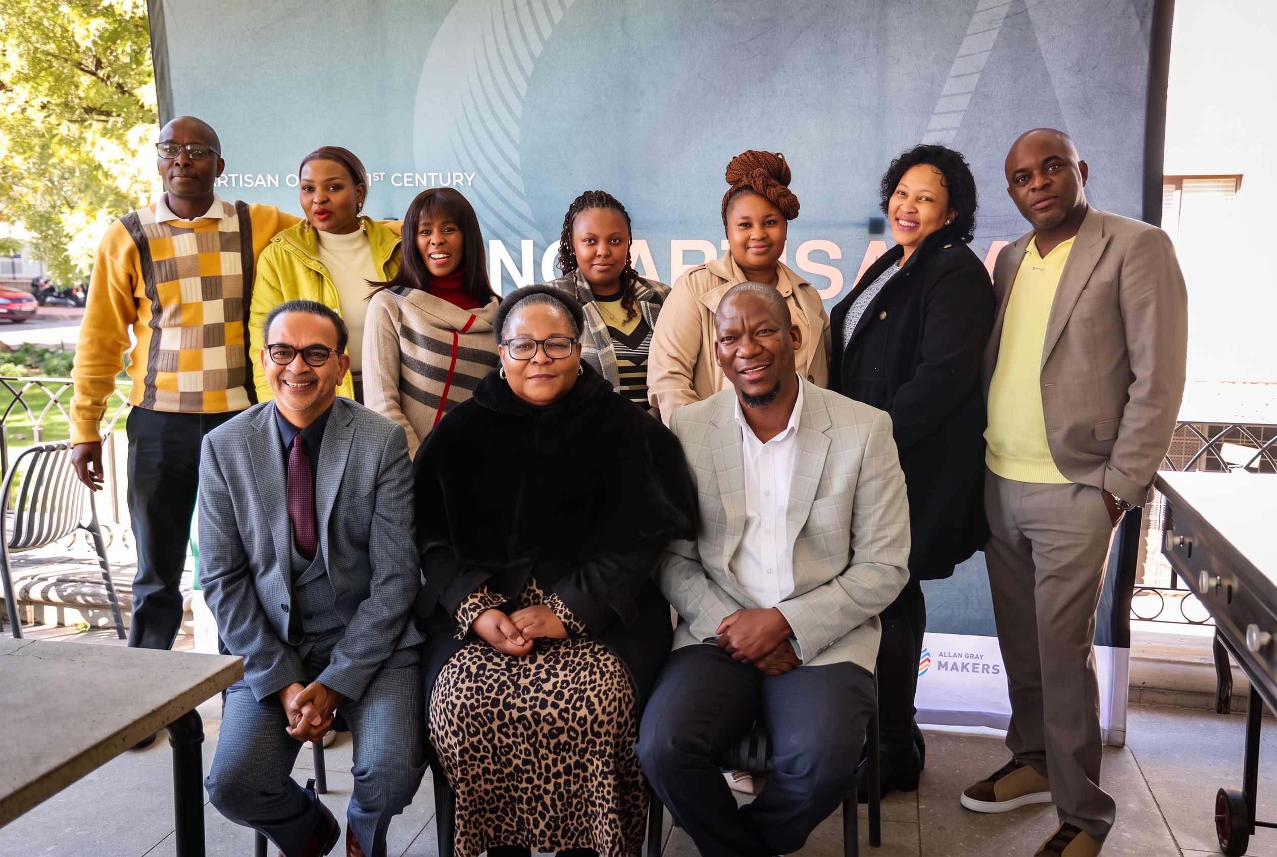 Full SANAA 2026 organising committee seated and standing for a group portrait