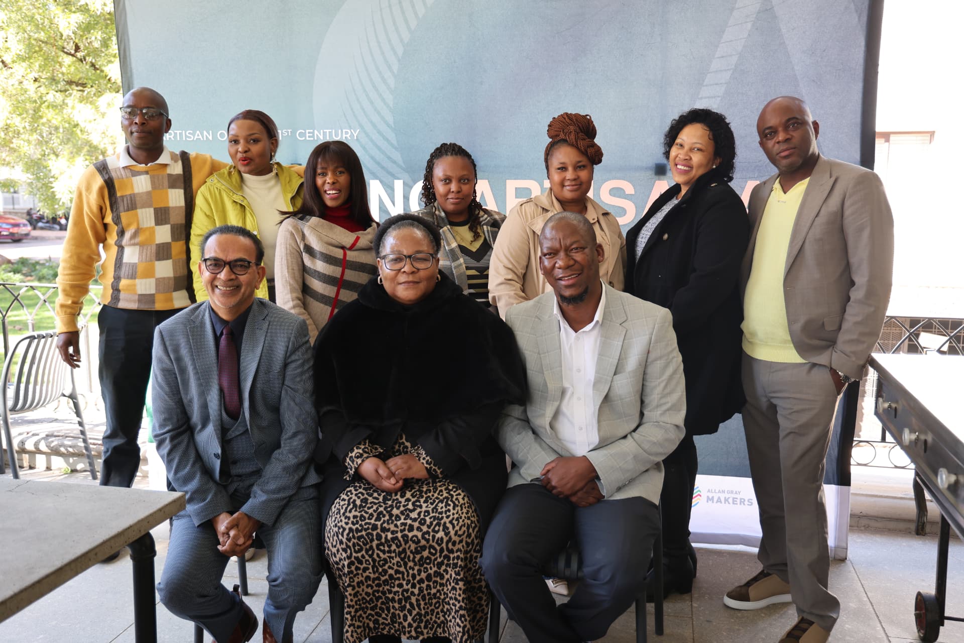 Full SANAA 2026 organising committee seated and standing for a group portrait