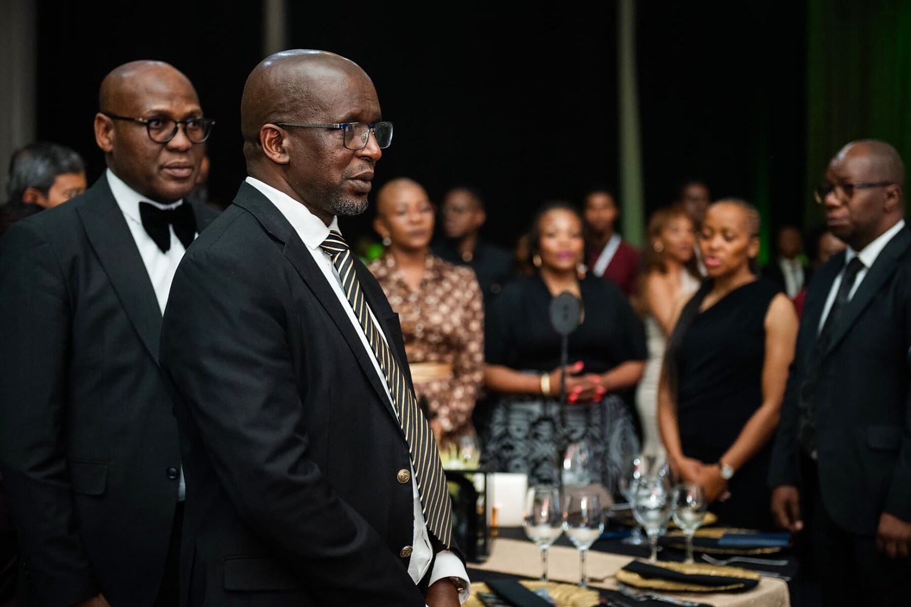 Senior officials standing during the opening of the SANAA 2026 gala