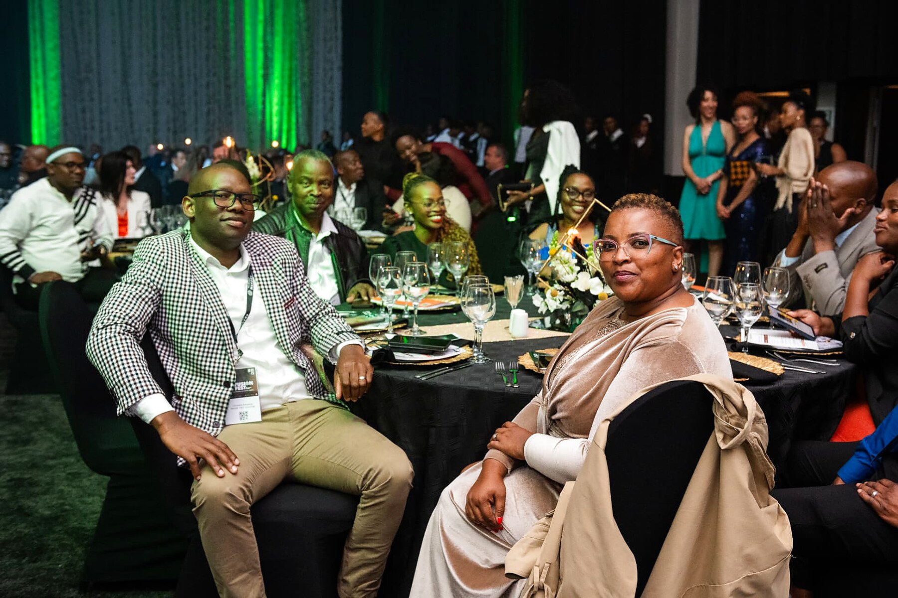 Delegates seated at a decorated table at the SANAA 2026 gala dinner